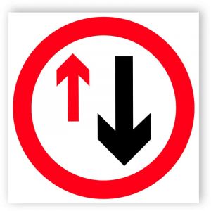 Priority must be given - directional sign