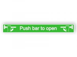 Push bar to open sign 2