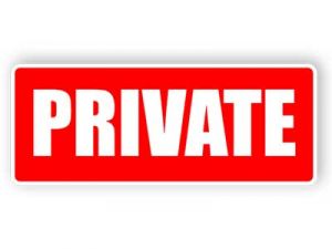 Private - red sign