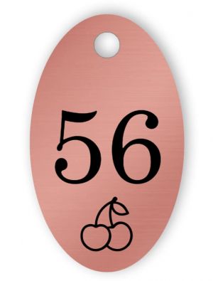 Rose gold room key tag