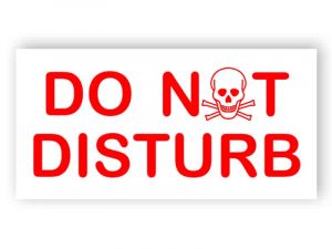 Please do not disturb - Red sign