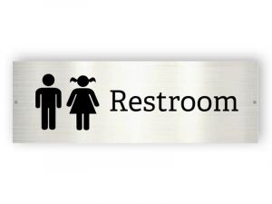 Restroom - Aluminium sign