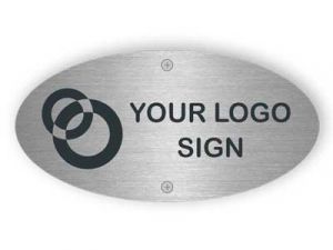 Custom stainless steel sign - round