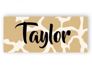 Name tag - animal print