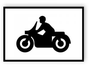 Parking place for solo motor cycles sign