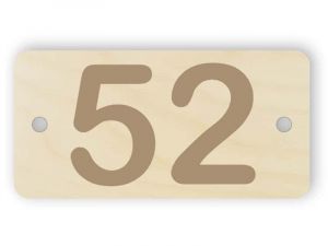 Wooden letterbox plate