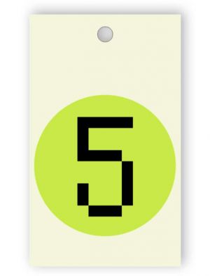 Beige room key tag