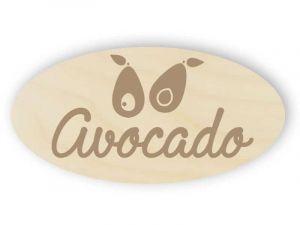 Wooden avocado sign