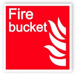 Fire bucket sign