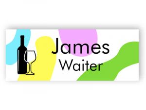 Colourful name tag