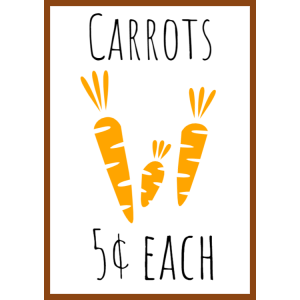 Carrots for sale