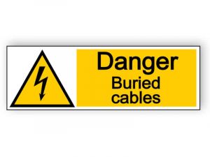 Danger buried cables - landscape sign