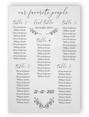 Acrylic Wedding Seating Sign