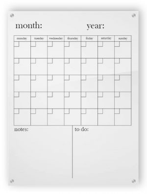 Vertical Acrylic Calendar