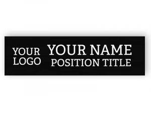 Custom black name plate