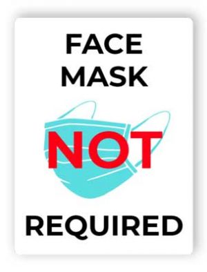 Face mask not required