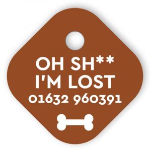 Brown pet tag