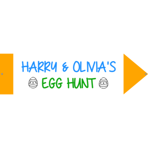 Egg hunt sign