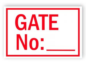 Gate sign No: