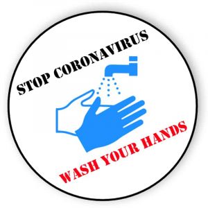 Stop coronavirus, wash your hands - sticker