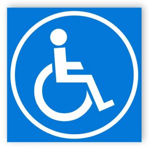 Blue disabled sign