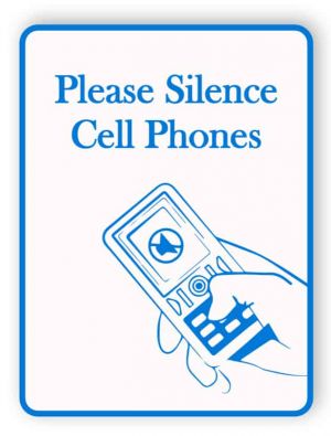 Please silence cell phones sign