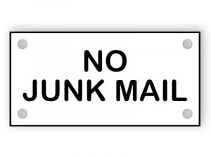 No junk mail sign 4