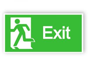 Exit sign - left