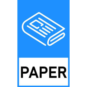 Blue paper sticker