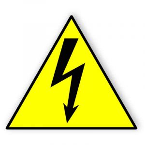 Danger - high voltage sticker - yellow