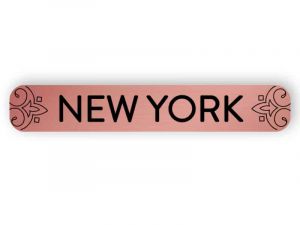 New York - rose gold sign