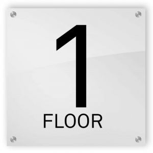 1 floor - acrylic sign