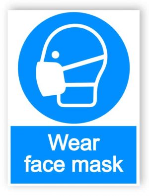 Wear face mask - portrait sign