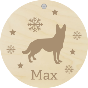 Personalized Christmas bauble with dog ornament