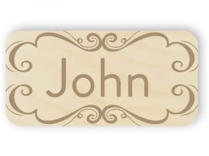 Wooden name tag 3