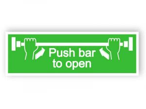 Push bar to open sign 1