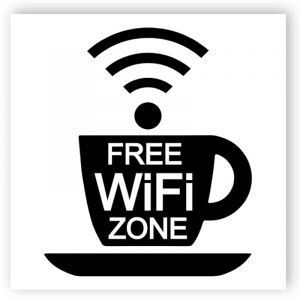 Free wifi zone - cup sticker