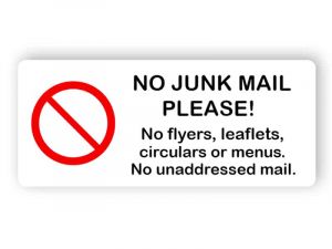 No junk mail sign