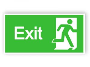 Exit sign - right
