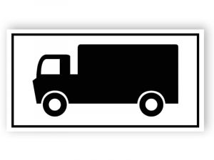 Parking place for goods vehicles sign