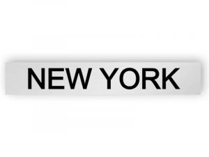 New York - silver sign