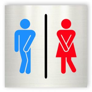 Aluminium toilet sign