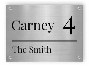 Aluminium door nameplate - 20x10