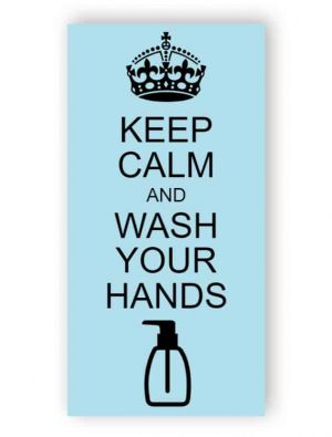 Keep calm and wash your hands - sticker