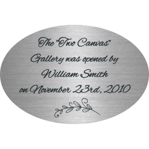 Engraved Stainless steel sign