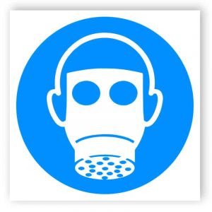 Breathing protection sticker