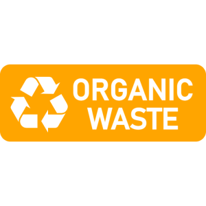 Orange organic waste landscape sticker