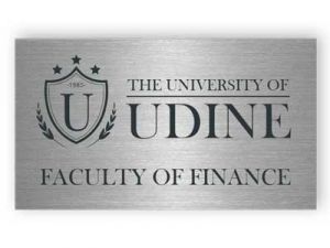 University sign - Stainless steel