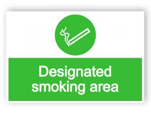 Designated smoking area sign 1